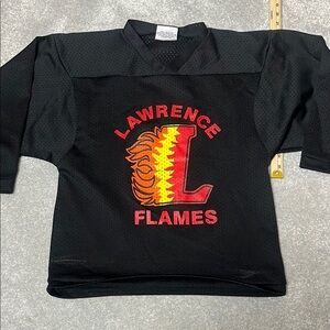 Vintage Lawrence Nassua Flames Jersey Youth‎ Large K1 Sportswear Hockey USA